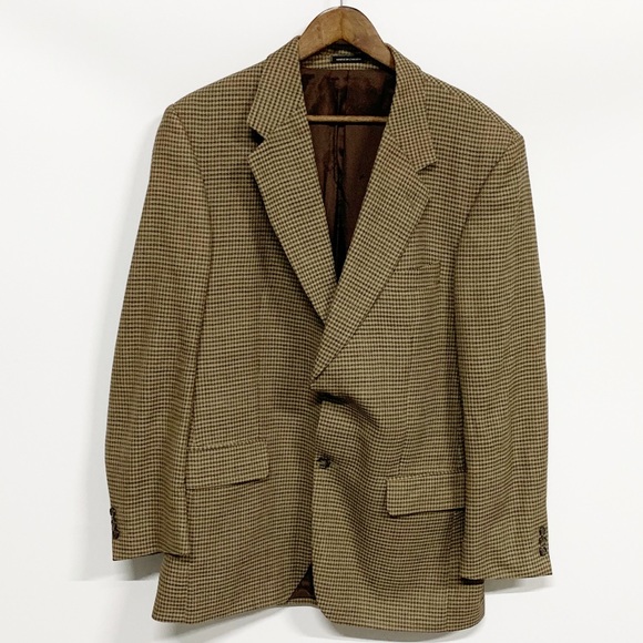 Yves Saint Laurent Other - Yves Saint Laurent Brown Checker Two-Button Blazer Yves Saint Laurent Other - Yves Saint Laurent Brown Checker Two-Button Blazer